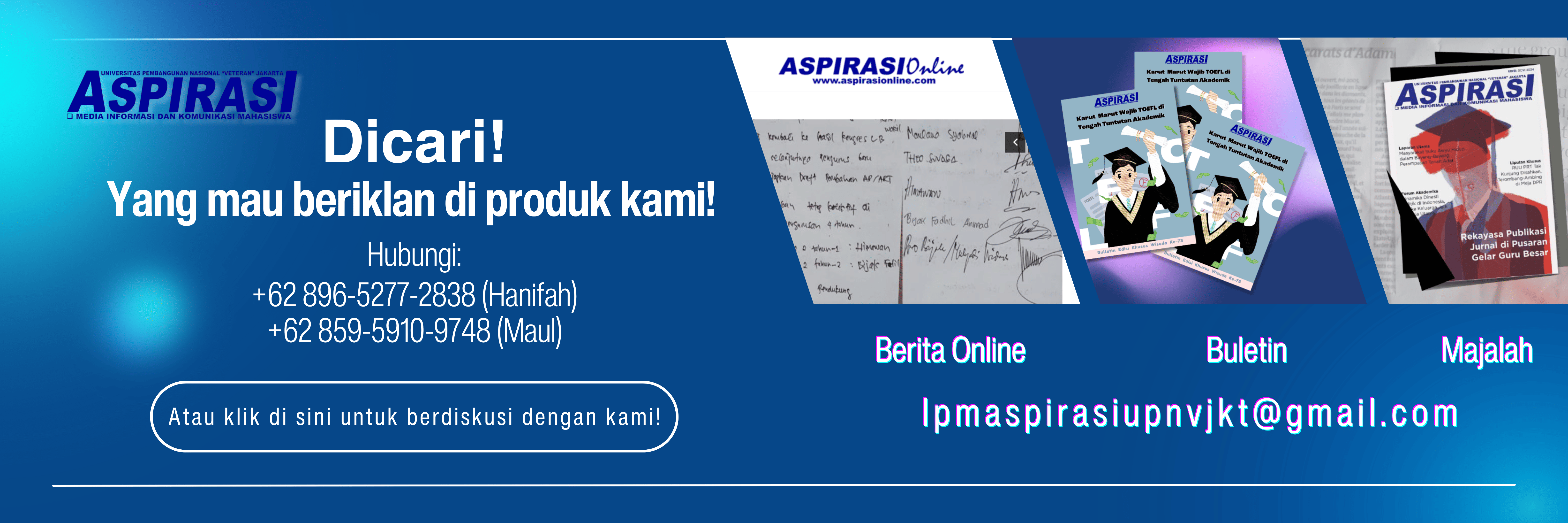 Banner Jasa Pasang Iklan LPM Aspirasi