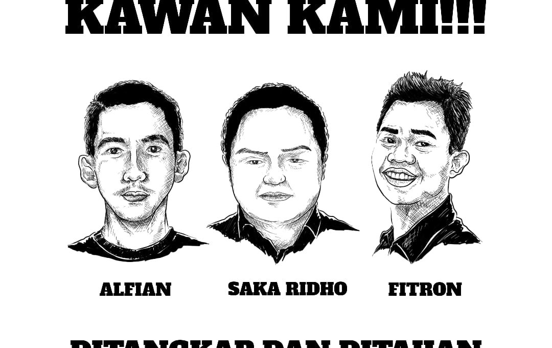Aliansi Masyarakat Sipil Menuntut Pembebasan Tiga Pemuda yang Ditahan oleh Polresta Malang